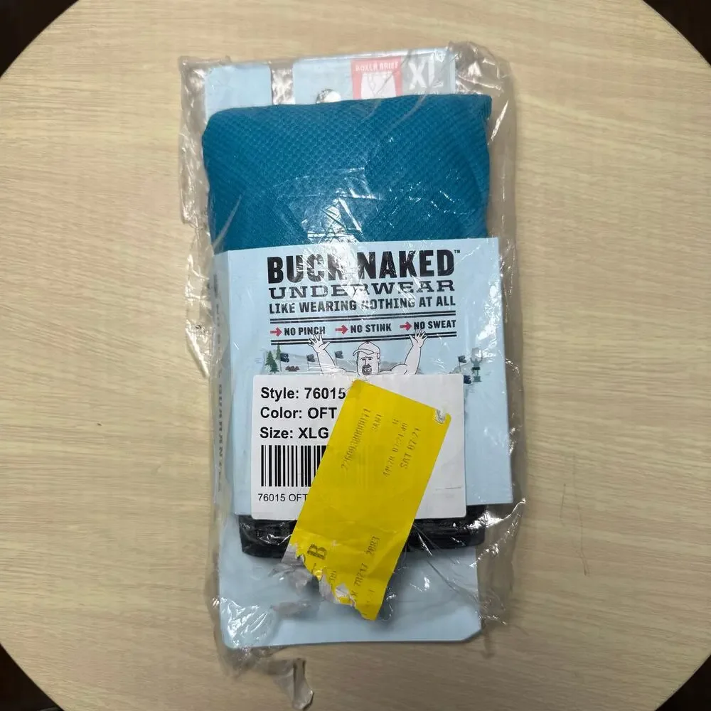 Duluth Trading Men's Buck Naked Boxer Briefs XL Ocean Forest 76015